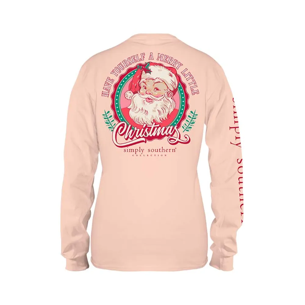 Youth Christmas Retro Santa Long Sleeve T-Shirt