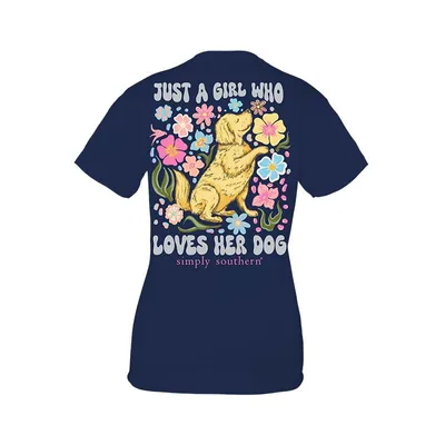 Youth Just A Girl Who Loves Her Dog Short Sleeve T-Shirt