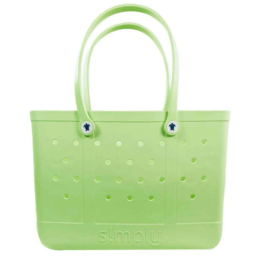 Large Solid Simply Tote Bag in Kiwi