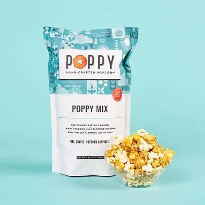 Poppy Mix Hand-Crafted Popcorn Market Bag