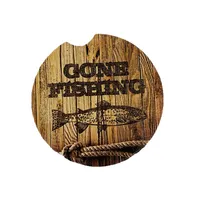 Gone Fishing Car Coaster