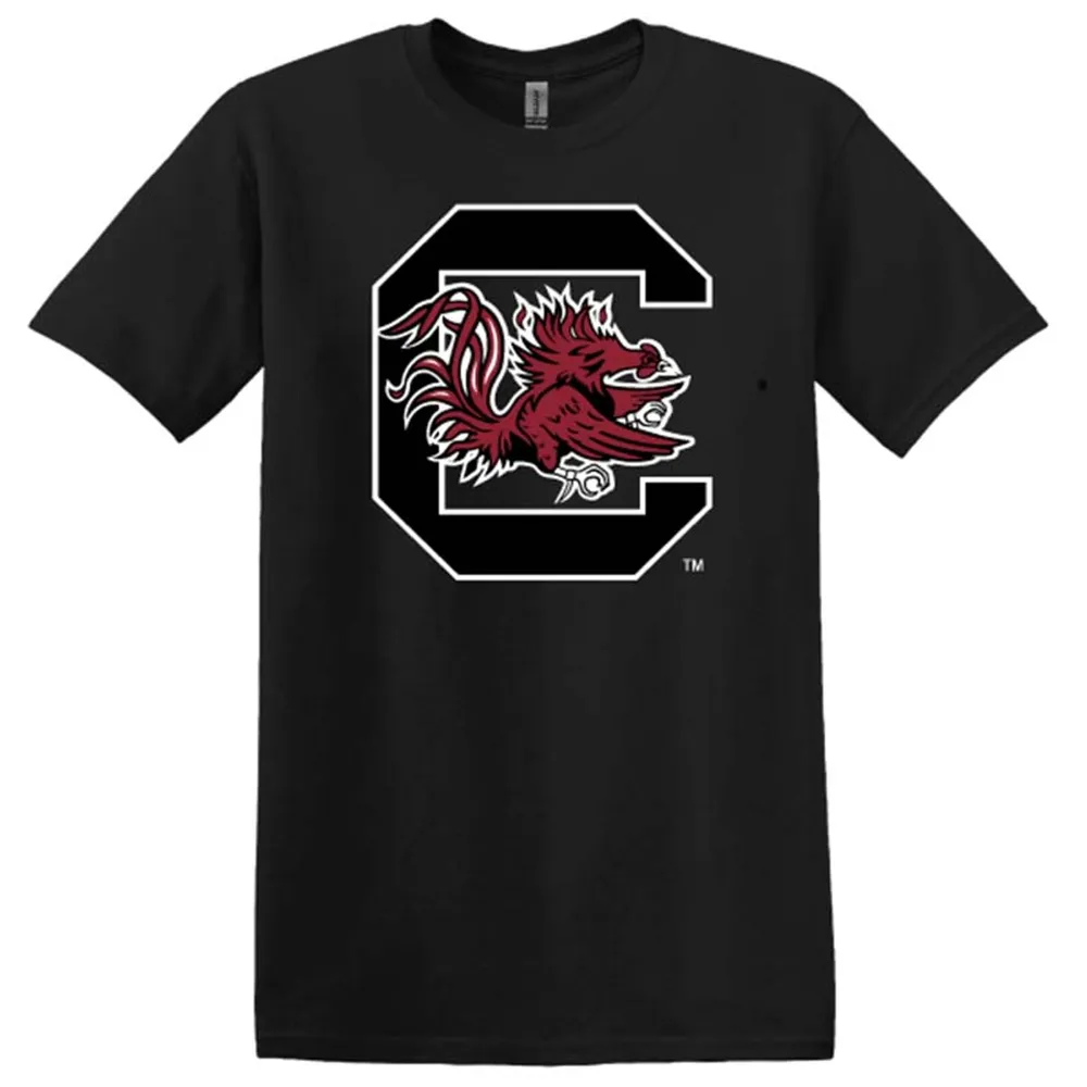 USC Block C Black Short Sleeve T-Shirt