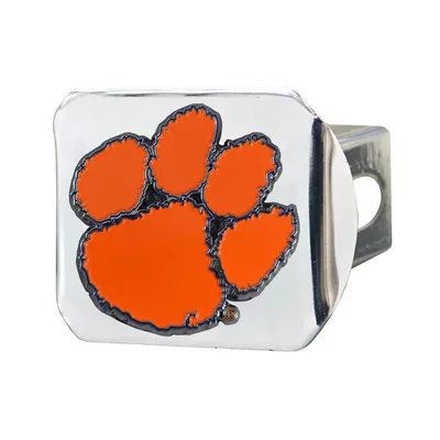 Clemson Color On Chrome Hitch Cover