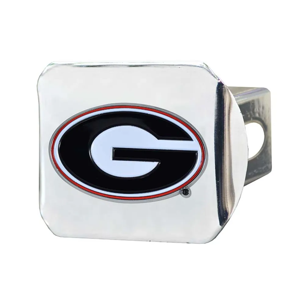 UGA Color On Chrome Hitch Cover