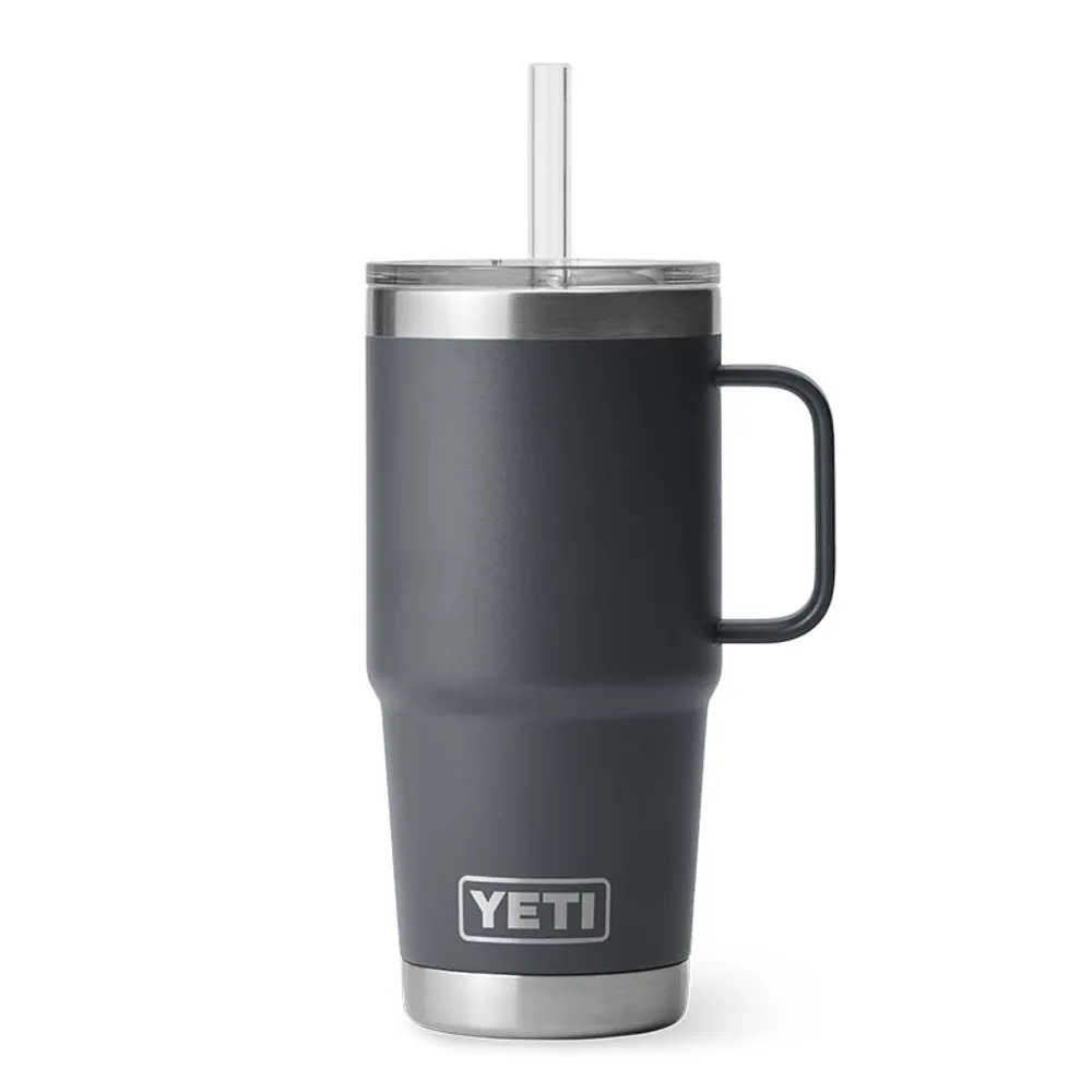 Charcoal Rambler 25oz Straw Mug