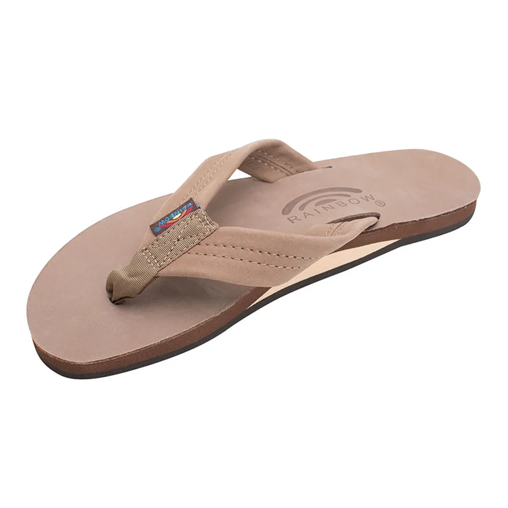 Ladies Single Layer Wide Strap Premier Leather Sandal