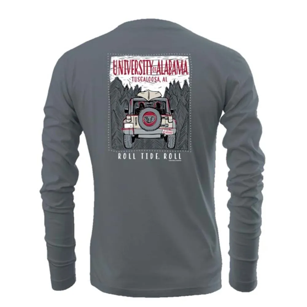 Alabama Jeep Mountains Long Sleeve T-Shirt