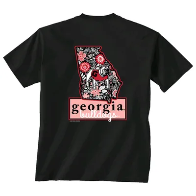 UGA State Floral Short Sleeve T-Shirt