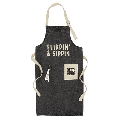 Flippin and Sippin Apron