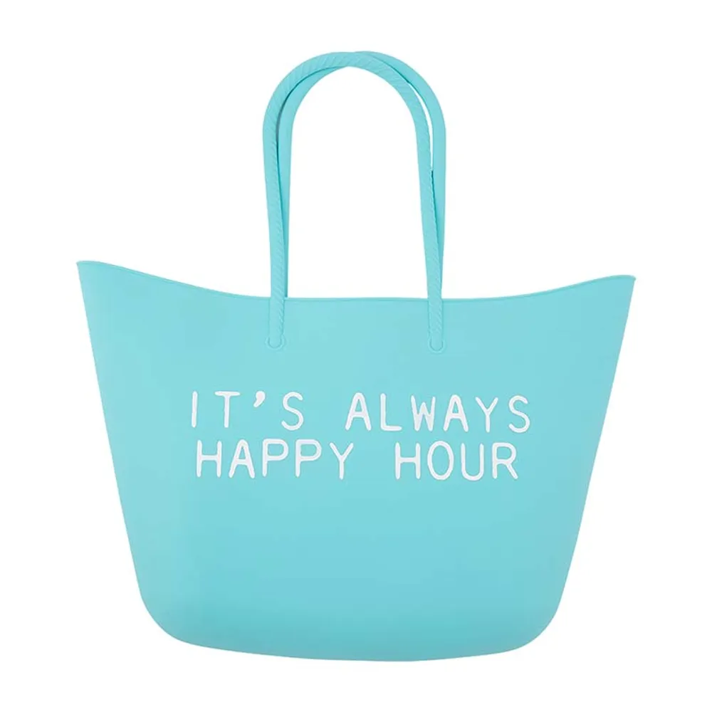 Blue Silicone Cooler Tote