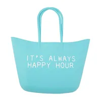 Blue Silicone Cooler Tote