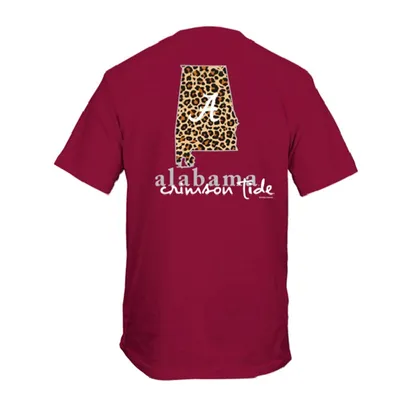 Alabama Cheetah Print Short Sleeve T-Shirt