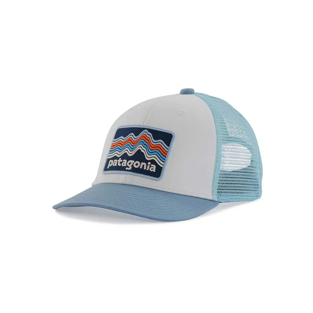 Patagonia Kids P-6 Logo Hat in Light Plume Grey