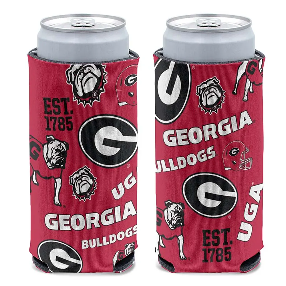 UGA Bulldogs Scatter Slim Can Cooler