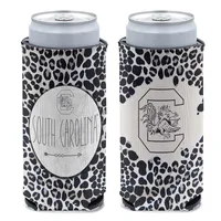 USC Gamecocks Snow Leopard Slim Can Cooler