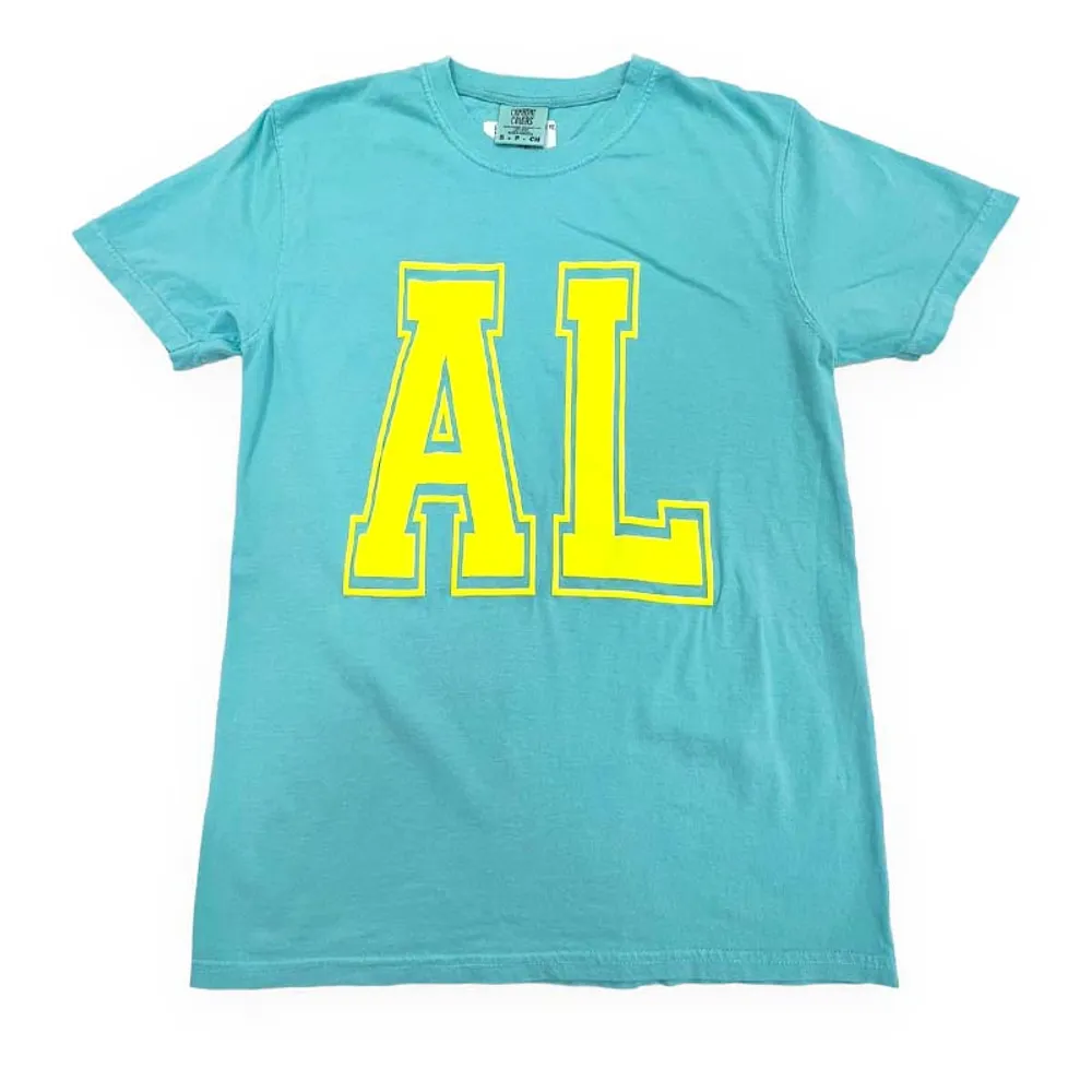 Alabama Puff Neon Yellow Short Sleeve T-Shirt