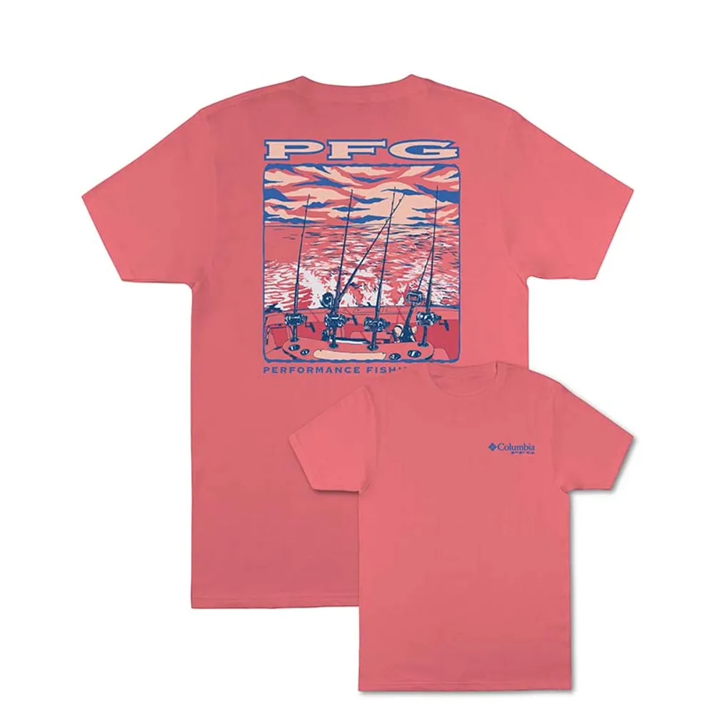 Red Skull - Short Sleeve Performance Fishing T-shirt - Old Salt Store