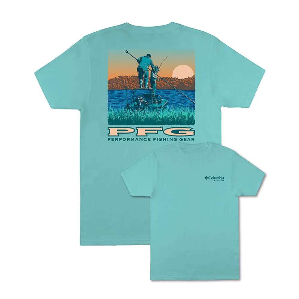 Columbia PFG T Shirt Mens XXL Graphic Tee Royal Blue Performance Fishing  Gear