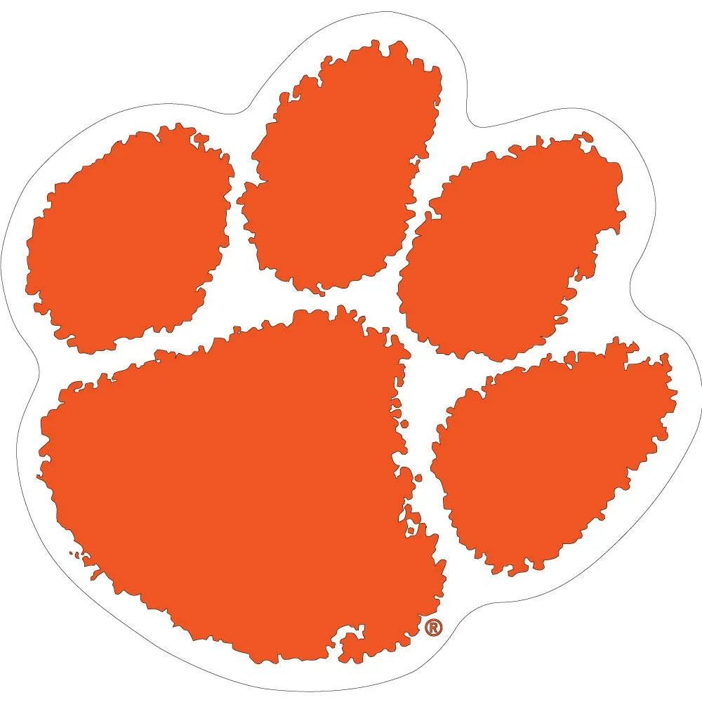 Clemson Mini 2 inch Paw Decal