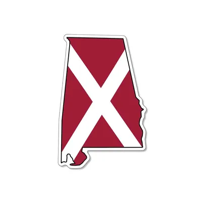 inch Alabama State Flag Decal