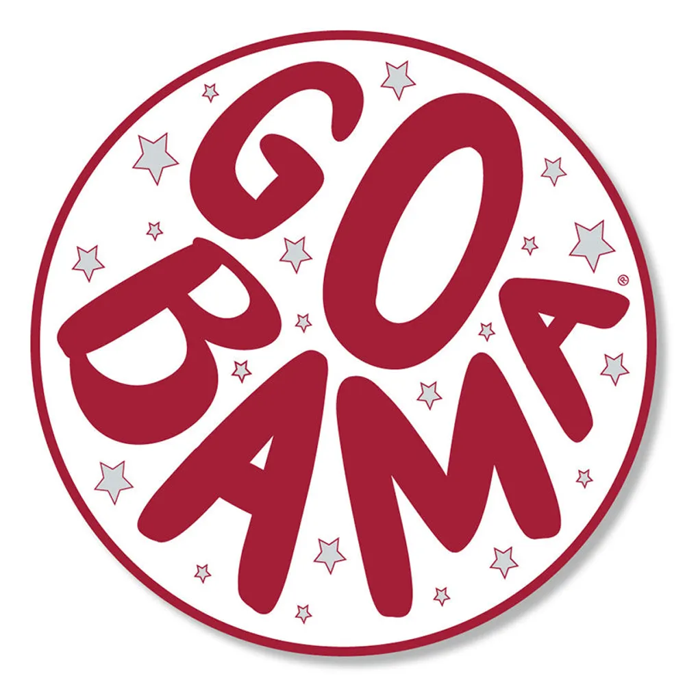 3 inch Circle Star Go Bama Decal