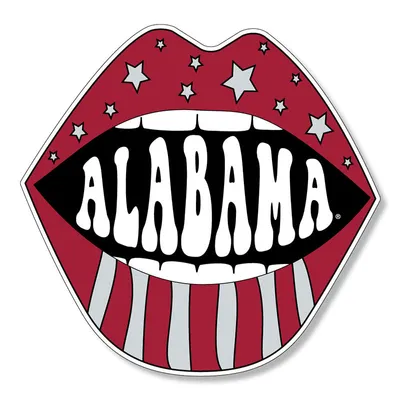 3 inch Alabama Stars and Stripes Lips Decal