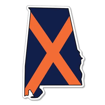 3 inch Auburn State Flag Decal