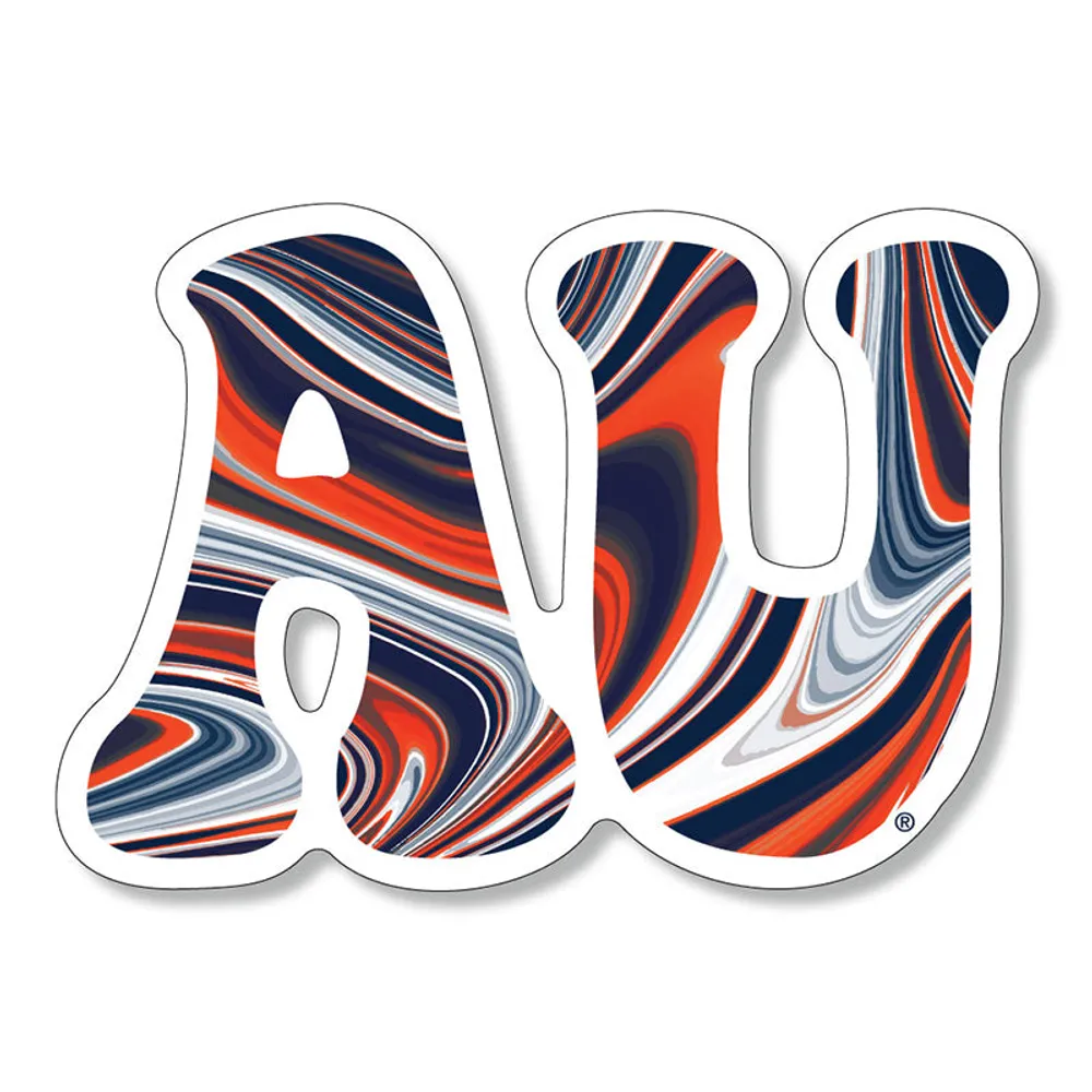 3 inch Auburn Swirl Decal