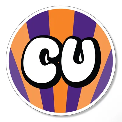 3 inch Clemson Circle Stripe Decal