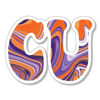 3 inch Clemson Swirl Decal