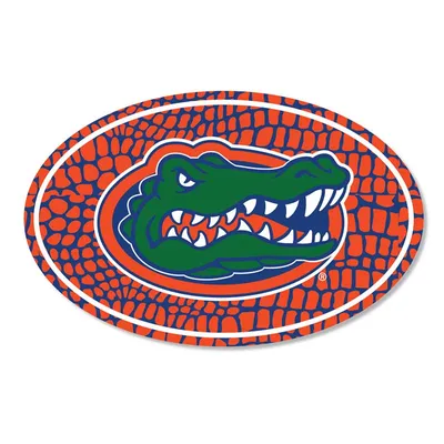 6 inch UF Gator Head With Reptile Scales Oval Decal