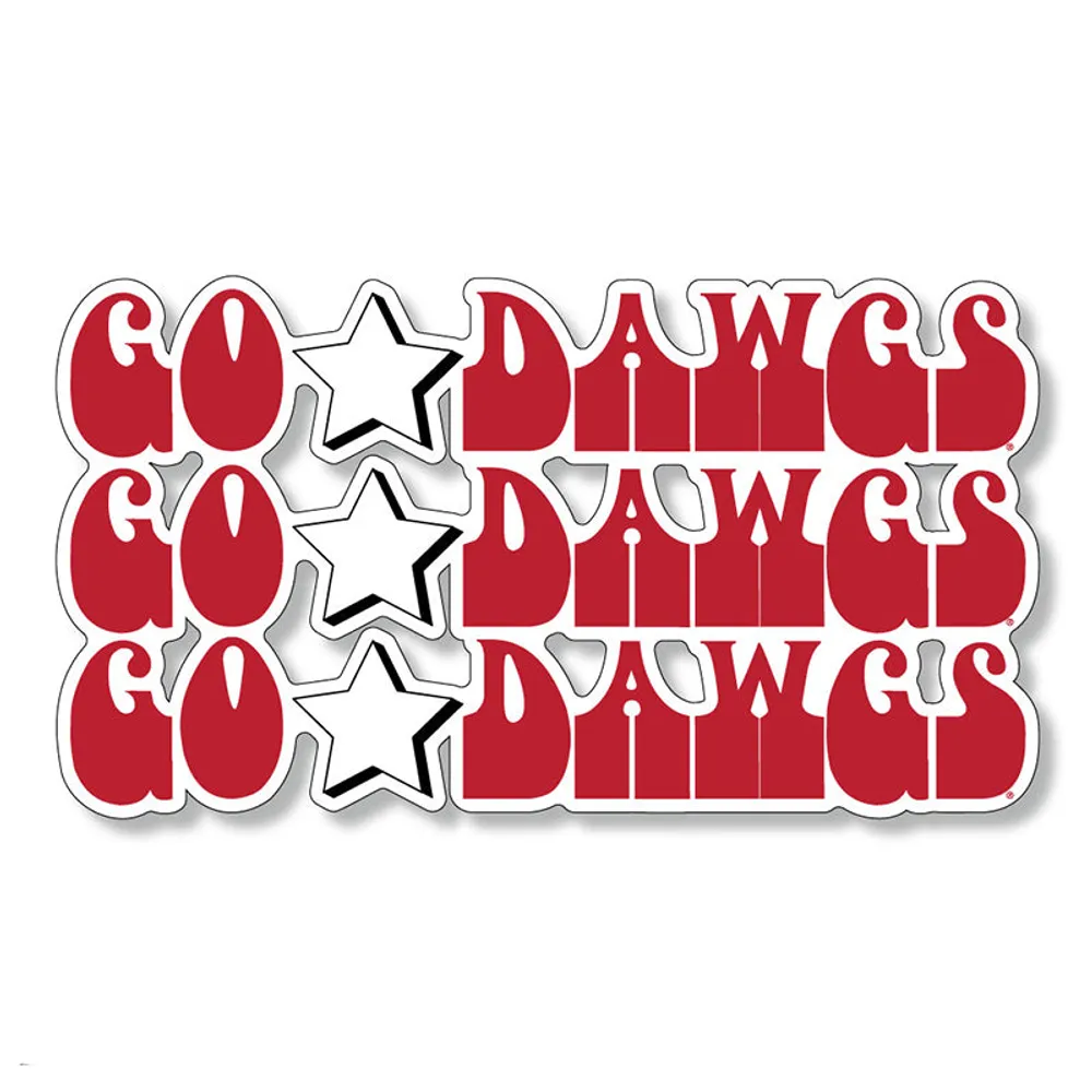 3 inch Go Dawgs Star Decal