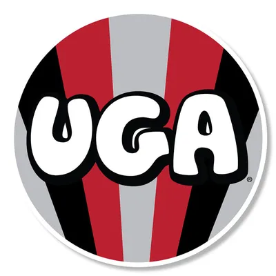 3 inch Circle Stripe UGA Decal