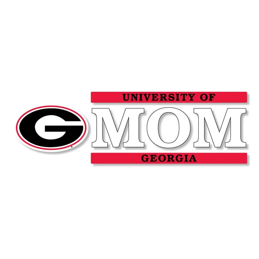 6 inch UGA Mom Stacked Decal