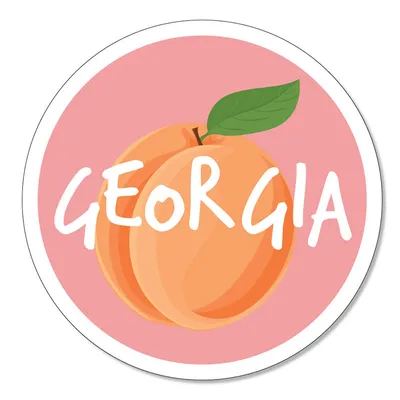 3 inch GA Peachy Decal