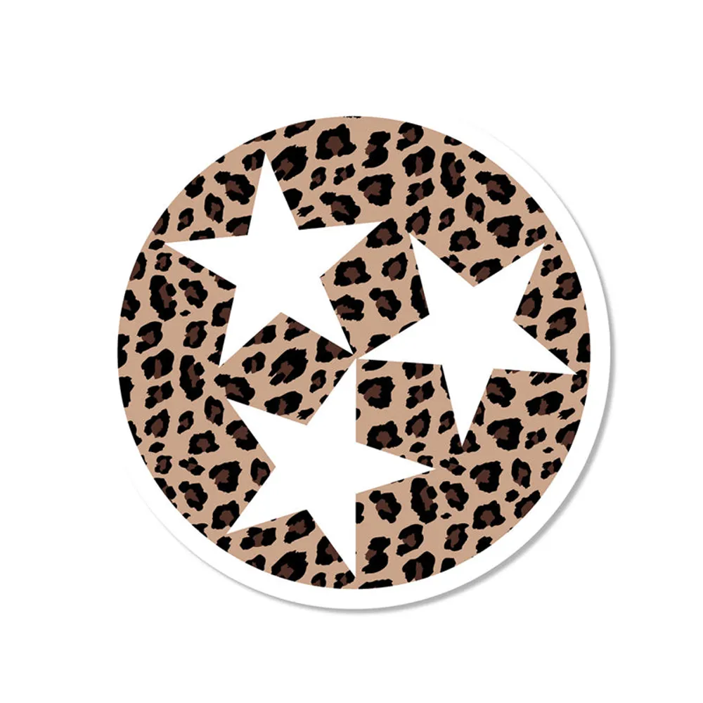 3 inch Leopard Tri-Star Decal