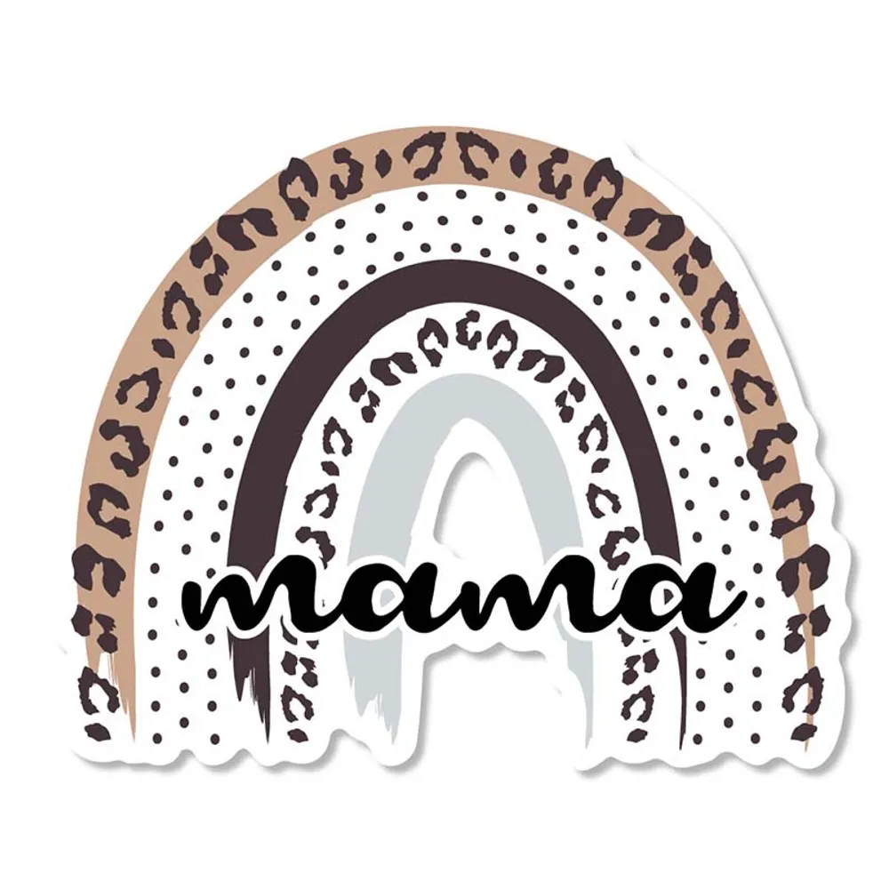 3 inch Leopard Rainbow Mama Decal