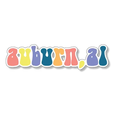 3 inch Colorful Auburn Decal