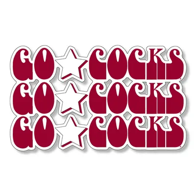 3 inch Go Cocks Star Decal