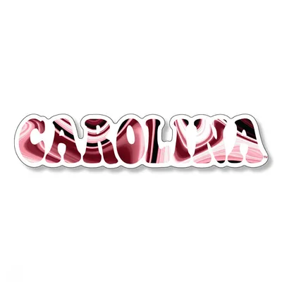 3 inch Swirl Carolina Decal