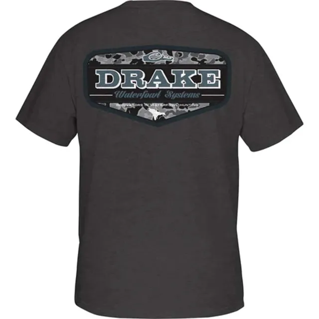 Drake Men's LSU Wingshooter Short Sleeve Shirt (Small, Purple)
