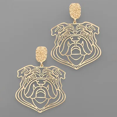 Filigree Bulldog Earrings