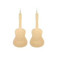 Gold Guitar Earrings