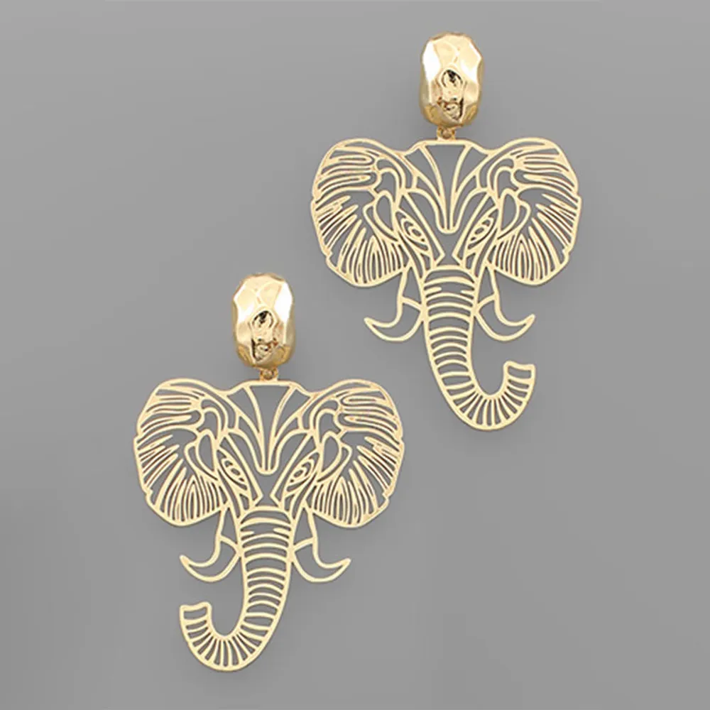 Filigree Elephant Earrings