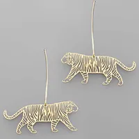 Side Tiger Filigree Earrings