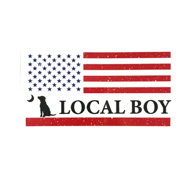 Local Boy American Flag Decal