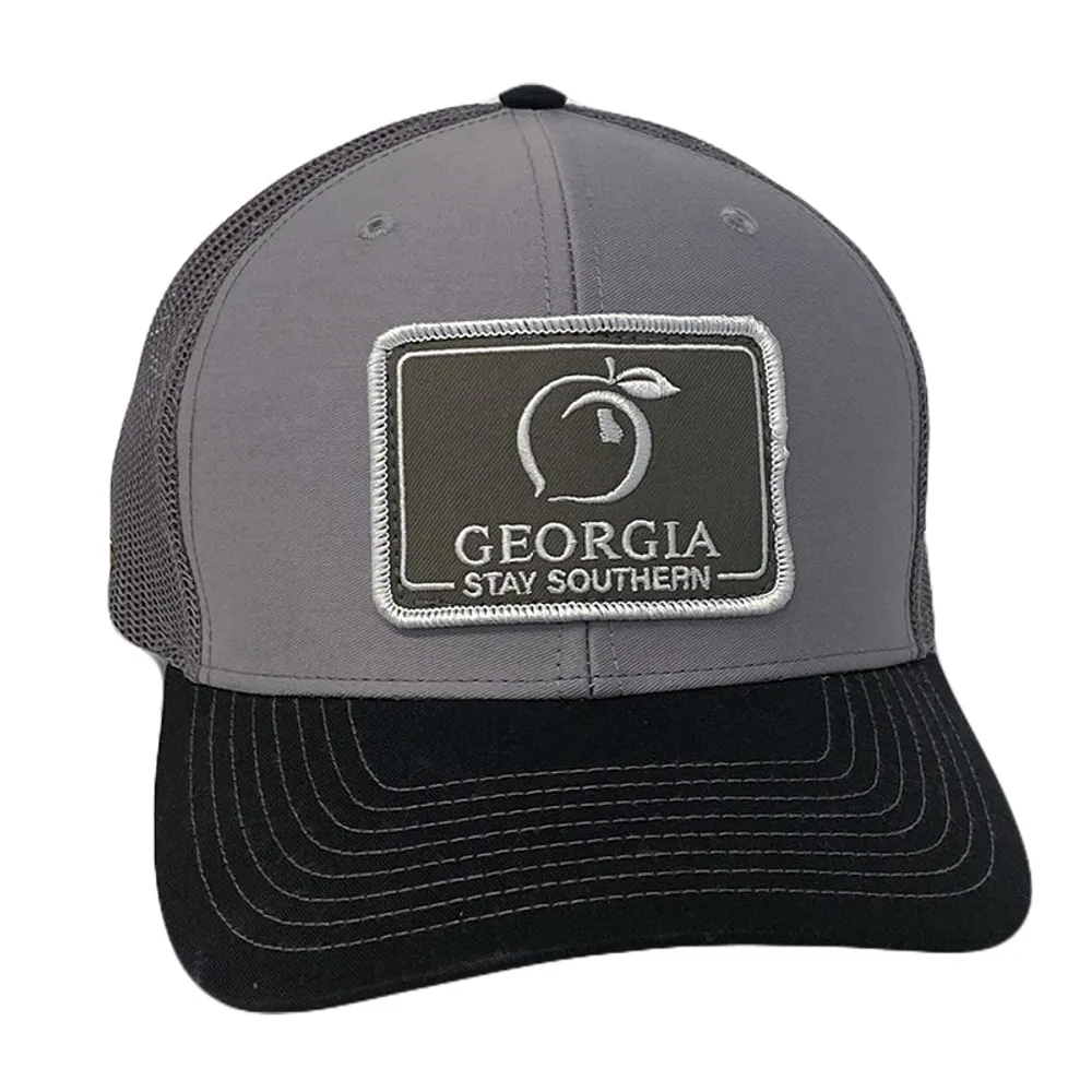 Georgia Peach Patch Hat in Charcoal and Ash Grey