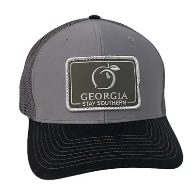 Georgia Peach Patch Hat in Charcoal and Ash Grey