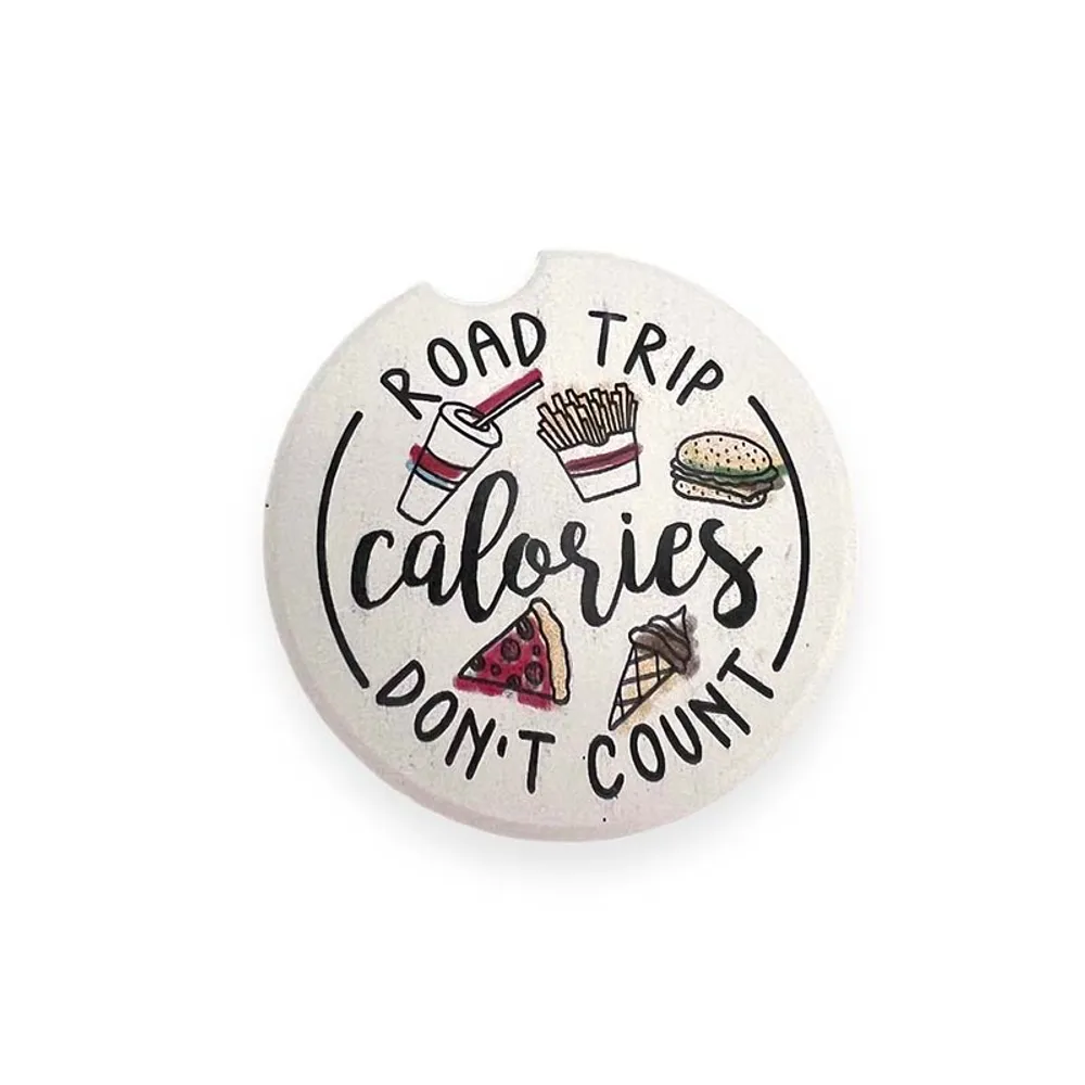 Road Trip Calories Car Coaster