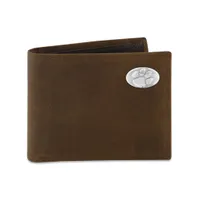 Clemson Crazy Horse Concho Leather Bifold
